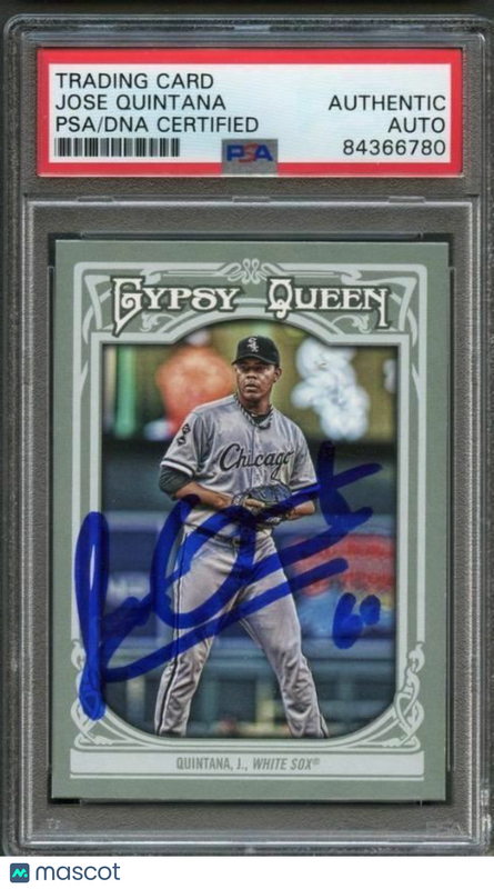 2013 Topps Gypsy Queen #42 Jose Quintana Signed Card PSA Slabbed Auto White Sox