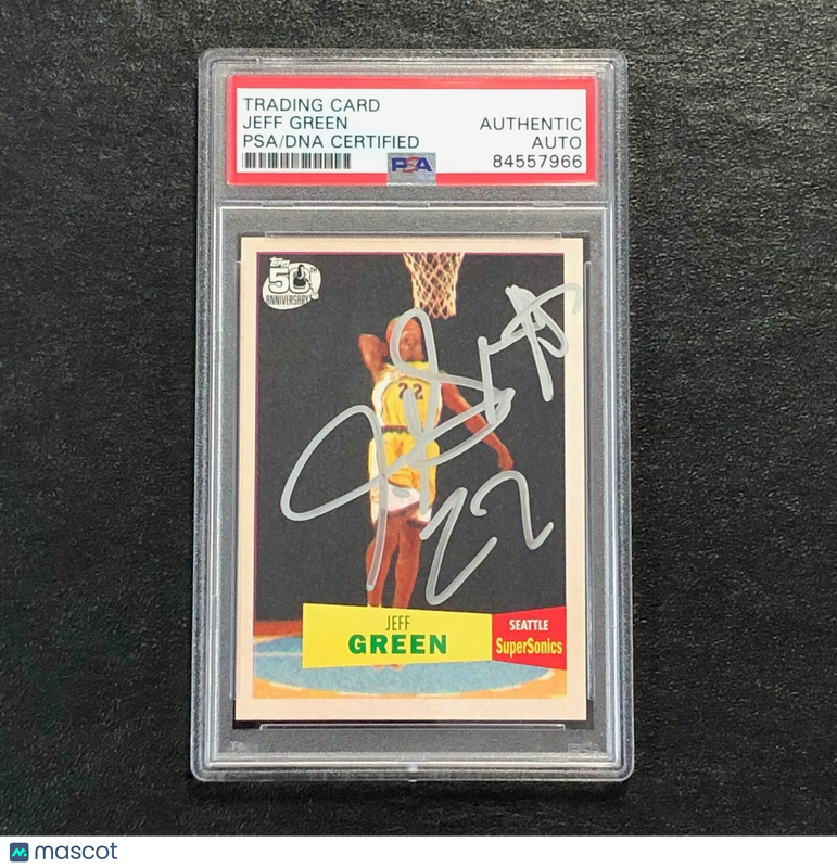 2007 TOPPS 1957-58 #115 Jeff Green Signed Card AUTO PSA/DNA Slabbed Sonics