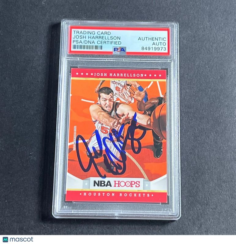 2012-13 NBA Hoops #259 Josh Harrellson Signed Card AUTO PSA Slabbed RC Rockets