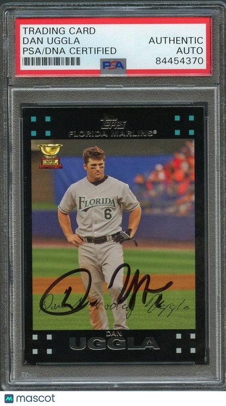 2007 Topps #65 DAN UGGLA Signed Card PSA Slabbed Auto Marlins