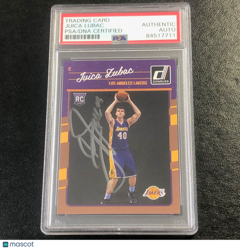 2016-17 Panini Donruss #176 Ivica Zubac Signed Card AUTO PSA Slabbed RC Lakers