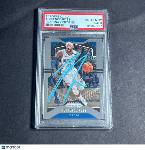 2019-20 Panini Prizm #44 Terrence Ross Signed Card Auto PSA Slabbed Magic