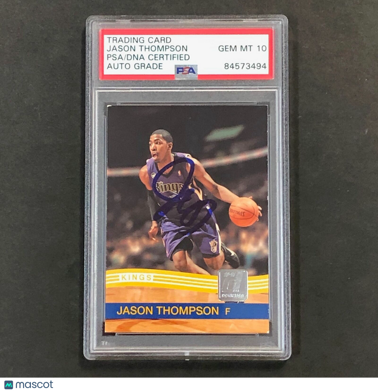 2010-11 Panini Donruss #224 Jason Thompson Signed Card AUTO 10 PSA Slabbed Kings