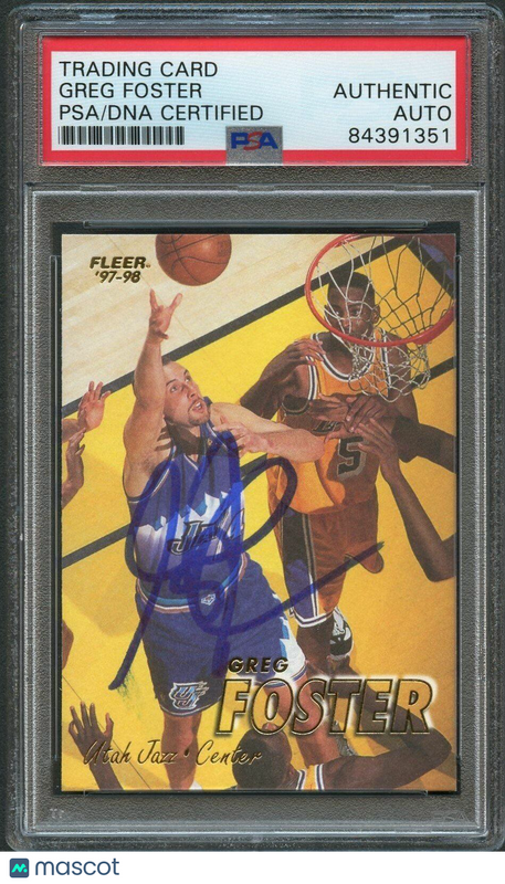 1997-98 Fleer #230 Greg Foster Signed Card AUTO PSA Slabbed Jazz