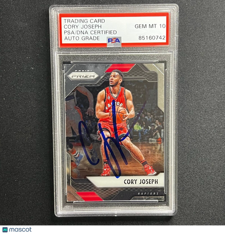 2016-17 Panini Prizm #218 Cory Joseph Signed Card AUTO PSA Slabbed Raptors