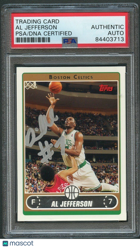 2006 Topps #9 Al Jefferson Signed Card AUTO PSA Slabbed Celtics
