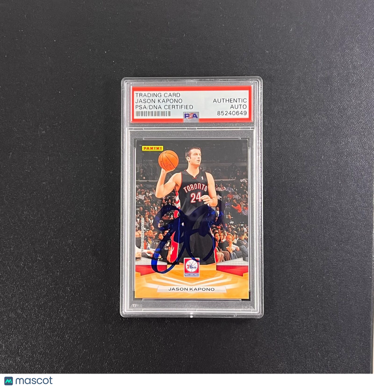 2009-10 Panini #35 Jason Kapono Signed Card AUTO PSA/DNA Slabbed Raptors