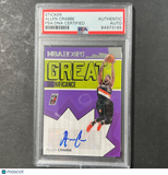 2016-17 Panini Hoops #5 Allen Crabbe Signed Sticker AUTO PSA Slabbed Trailblazer
