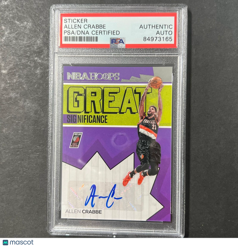 2016-17 Panini Hoops #5 Allen Crabbe Signed Sticker AUTO PSA Slabbed Trailblazer