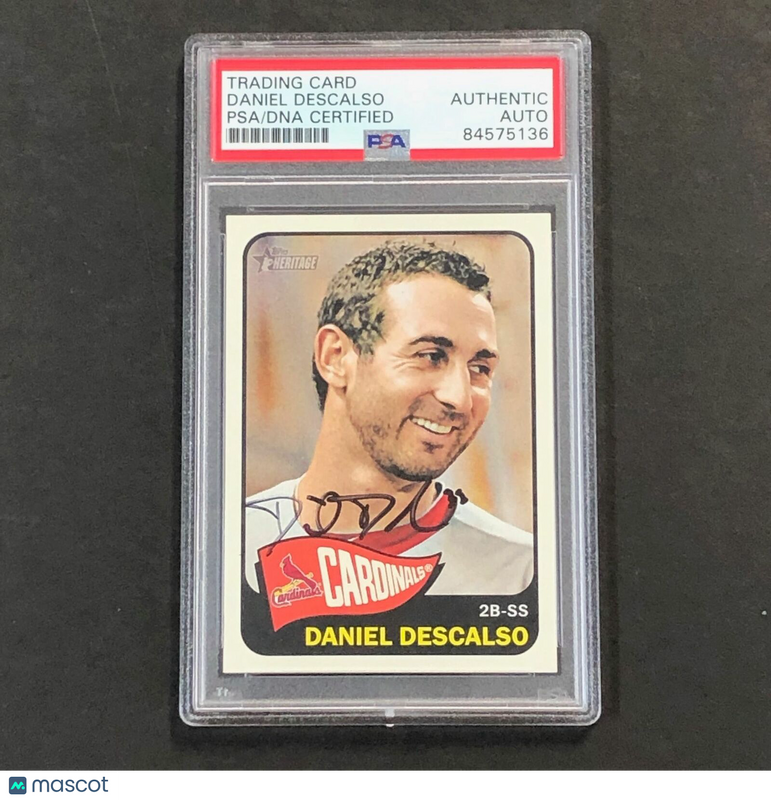 2014 Topps Heritage #233 Daniel Descalso Signed Card PSA Slabbed Auto Cardinals