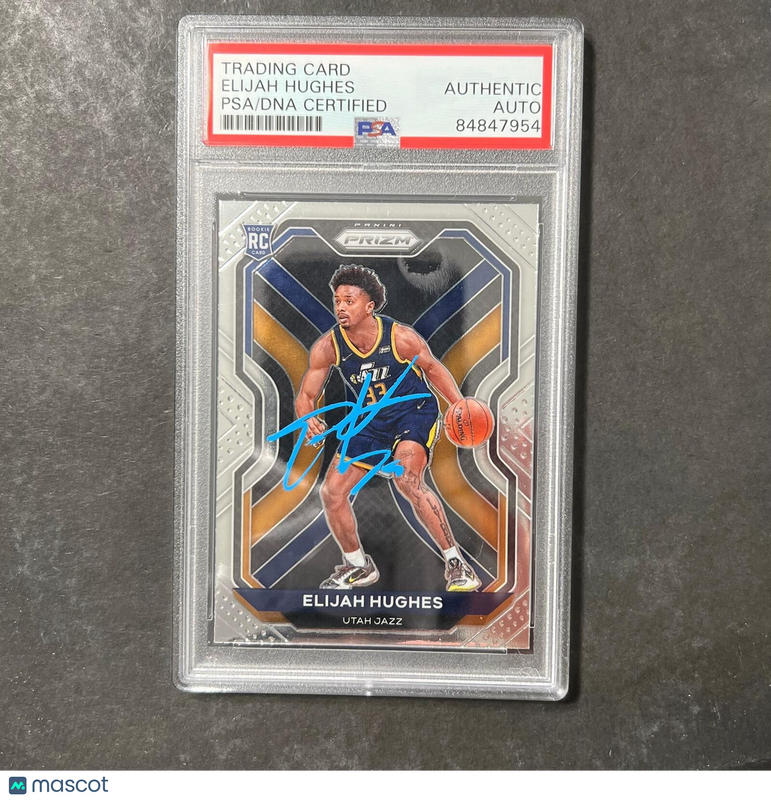 2020-21 Panini Prizm #271 Elijah Hughes Signed AUTO Grade PSA Slabbed RC Jazz