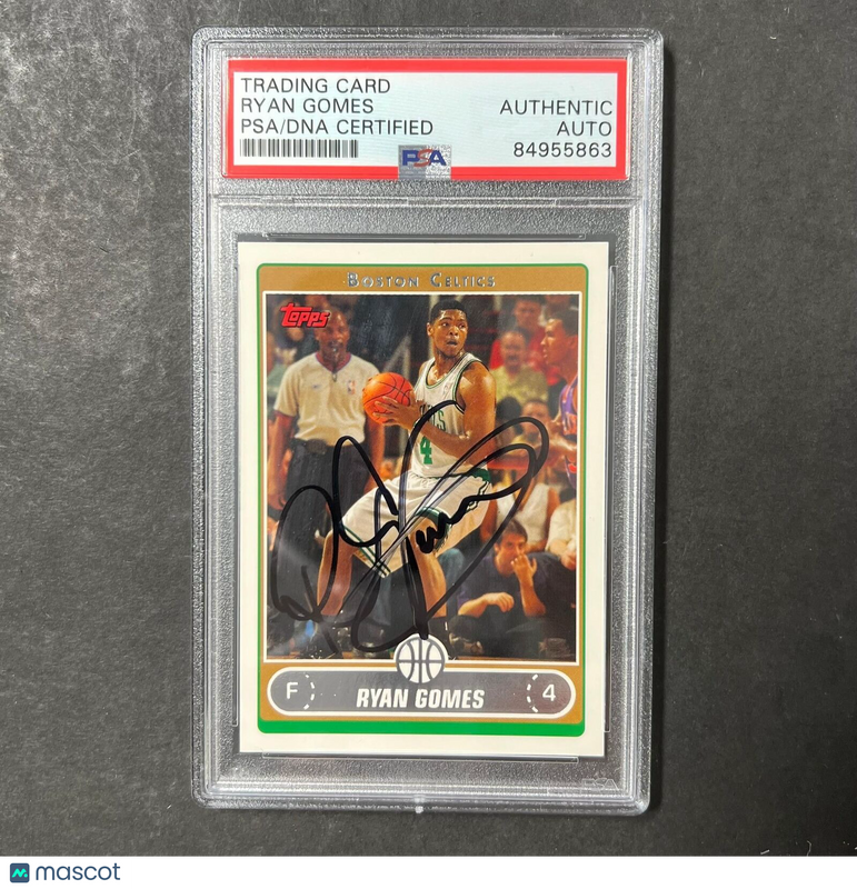 2006-07 Topps #64 Ryan Gomes Signed Card AUTO PSA Slabbed Celtics