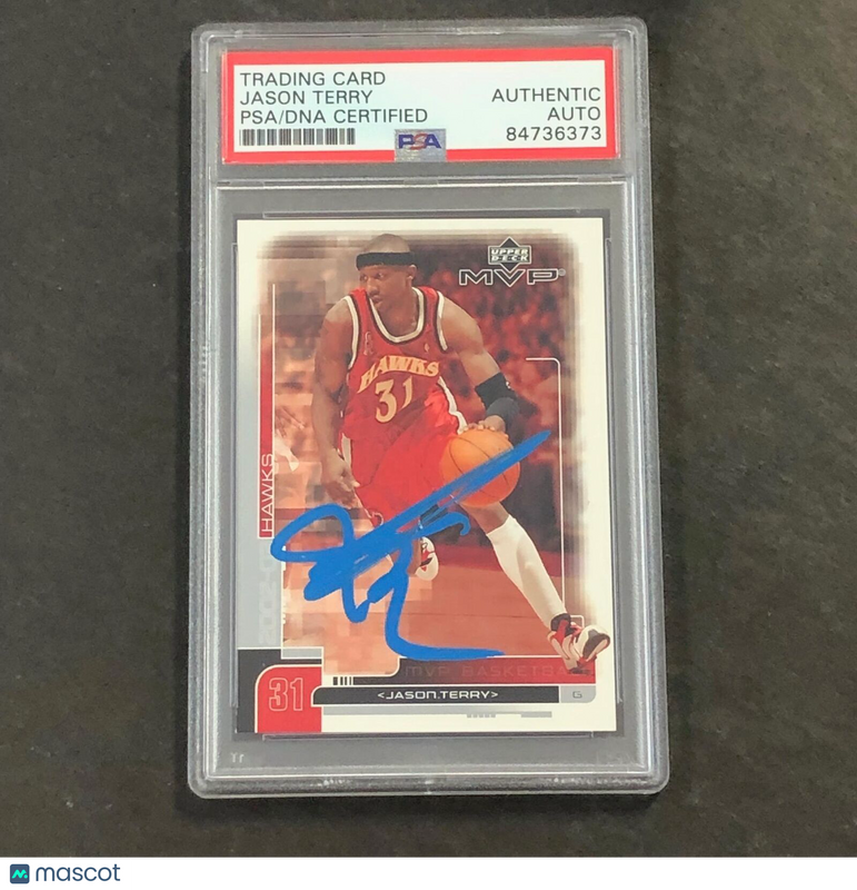 2003 Upper Deck MVP #2 Jason Terry Signed Card AUTO PSA Slabbed Hawks