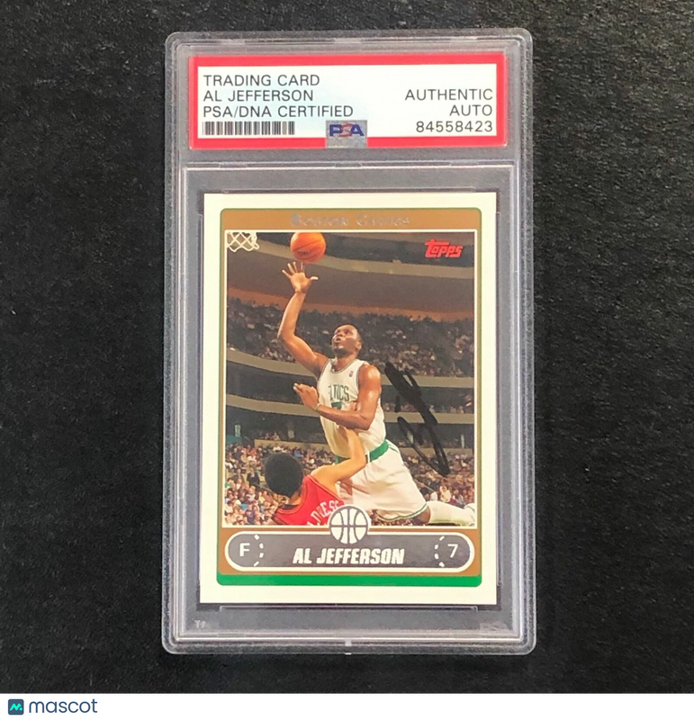2006 Topps #9 Al Jefferson Signed Card AUTO PSA Slabbed Celtics