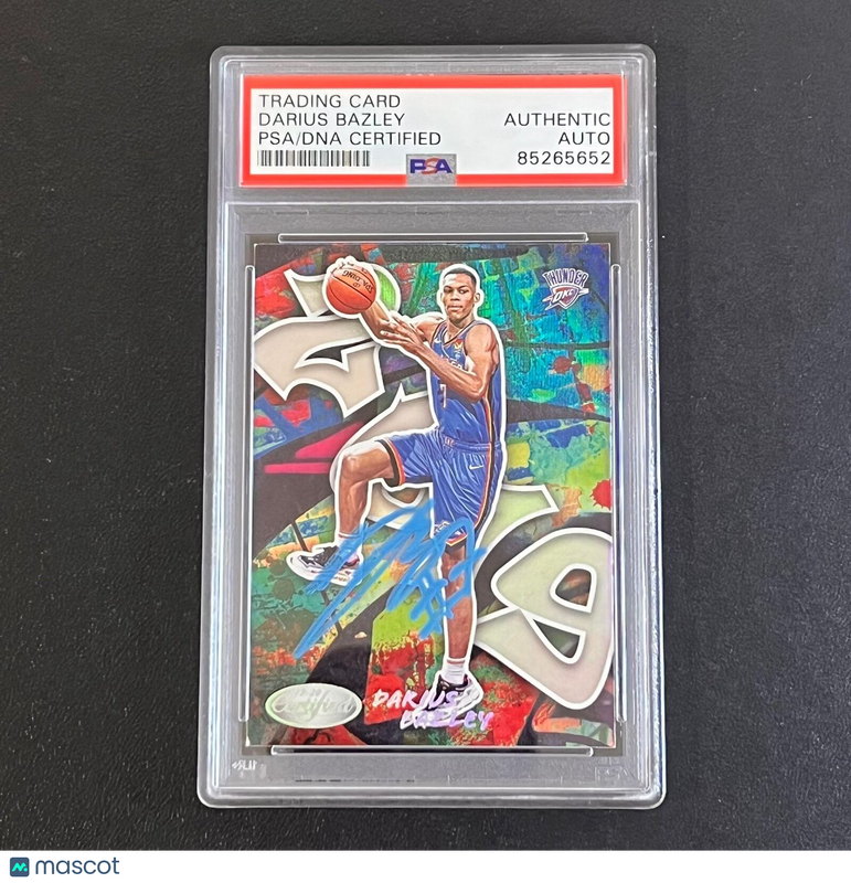 2019-20 Panini Certified #21 Darius Bazley Signed Card AUTO PSA Slabbed Thunder