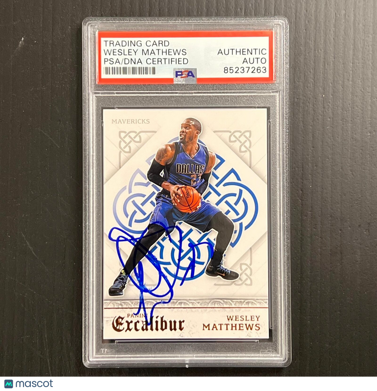 2015-16 Panini Excalibur #131 Wesley Matthews Signed Card AUTO PSA Slabbed Maver