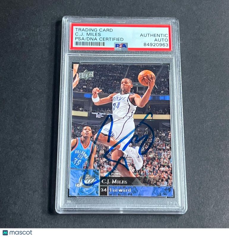2019-2010 Upper Deck #190 CJ Miles Signed Card PSA Slabbed RC Jazz
