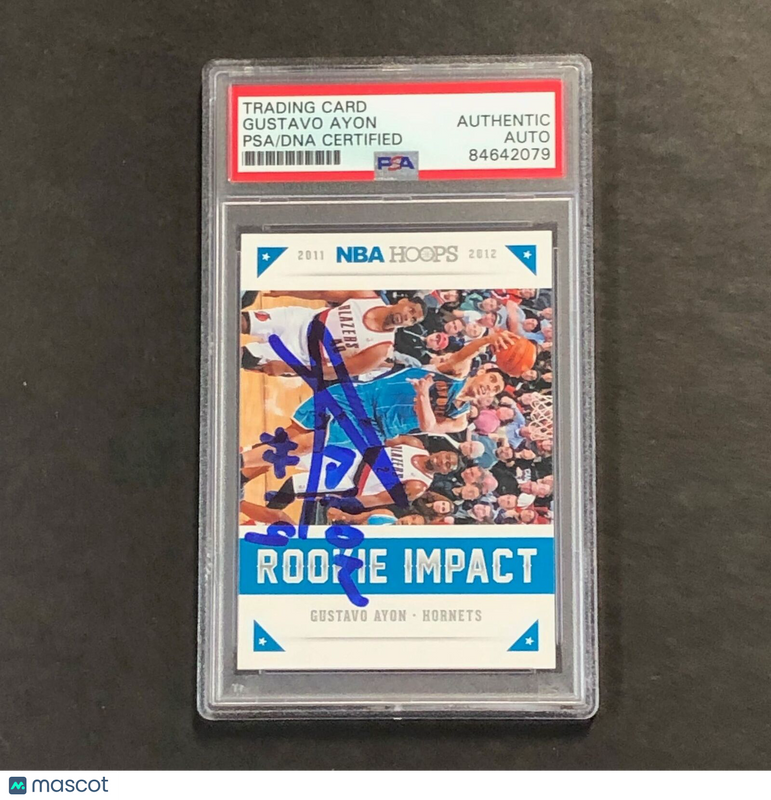 2011-12 NBA Hoops Rookie Impact #18 Gustavo Ayon Signed Card AUTO PSA Slabbed Ho