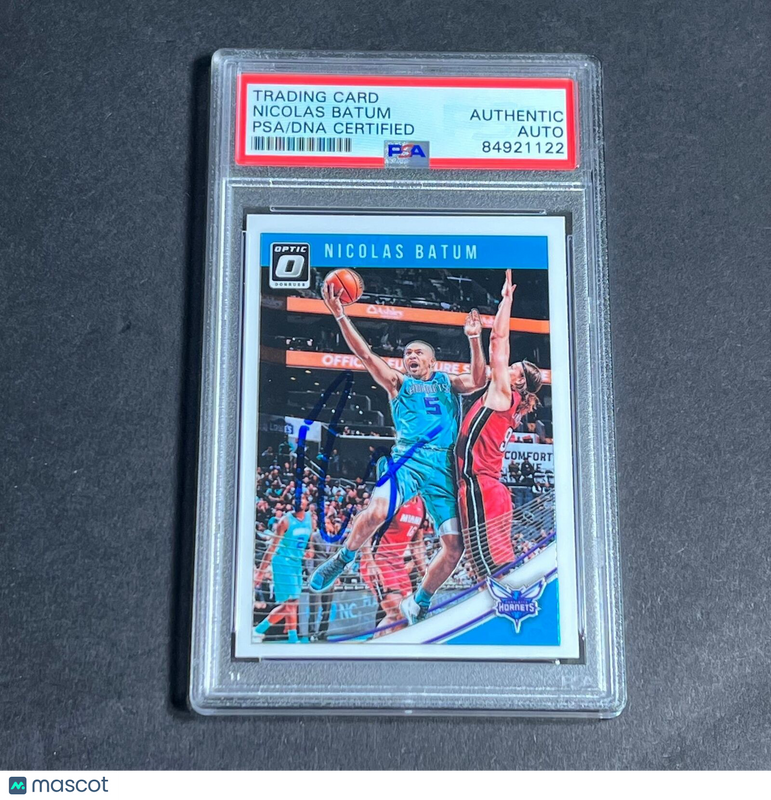 2018-19 Donruss Optic #18 Nicolas Batum Signed Card AUTO PSA Slabbed Hornets