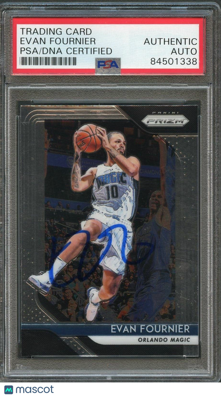 2018-19 Panini Prizm #139 Evan Fournier Signed Card AUTO PSA Slabbed Magic