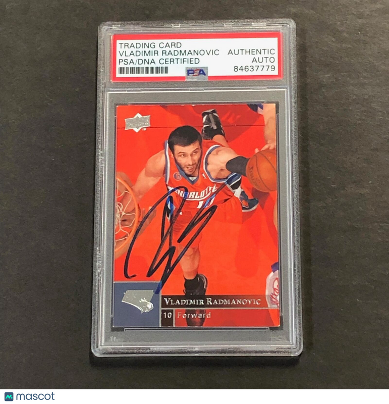 2009-10 Upper Deck Basketball #20 Vladimir Radmanovic Signed Card AUTO PSA Slabb