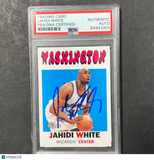 2000 Topps #227 Jahidi White Signed Card AUTO PSA Slabbed Wizards