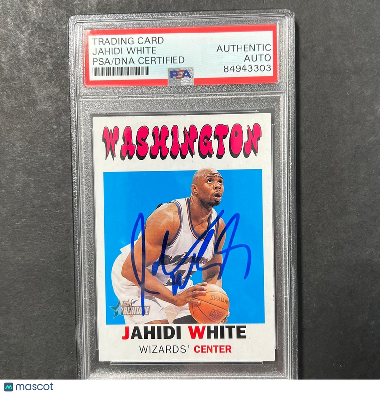 2000 Topps #227 Jahidi White Signed Card AUTO PSA Slabbed Wizards