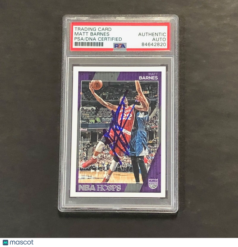2016-17 Panini NBA Hoops #38 Matt Barnes Signed Card AUTO PSA Slabbed Kings