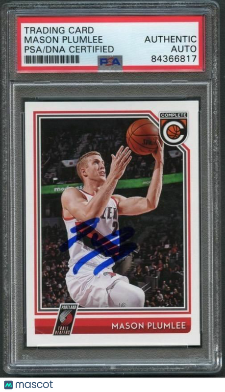 2016-17 Panini Complete #371 Mason Plumlee Signed Card AUTO PSA Slabbed Blazers