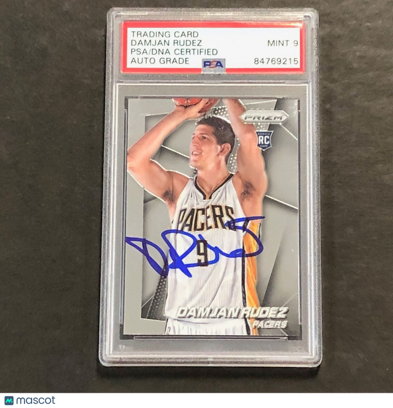 2014-15 Panini Prestige #294 Damjan Rudez signed card PSA AUTO 9 slabbed RC Pace