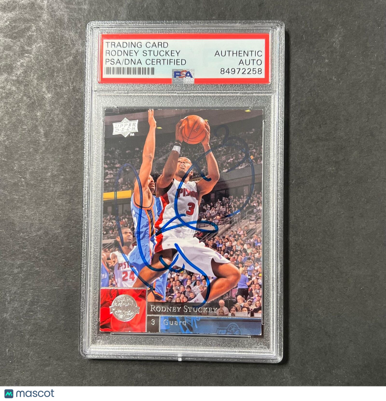 2009 Upper Deck #50 Panini Rodney Stuckey Signed Card AUTO PSA Slabbed Pistons