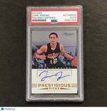 2012-13 PANINI Prestigious Picks #67 John Jenkins Signed Card AUTO PSA Slabbed H
