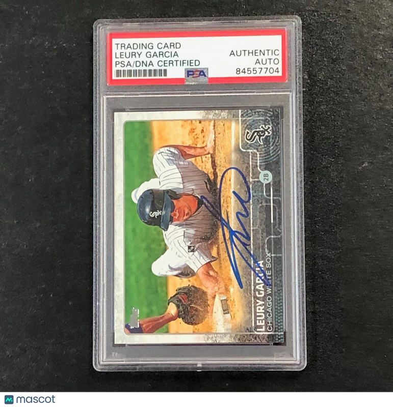 2015 Topps Series 2 #403 Leury Garcia Signed Card PSA Slabbed Auto White Sox