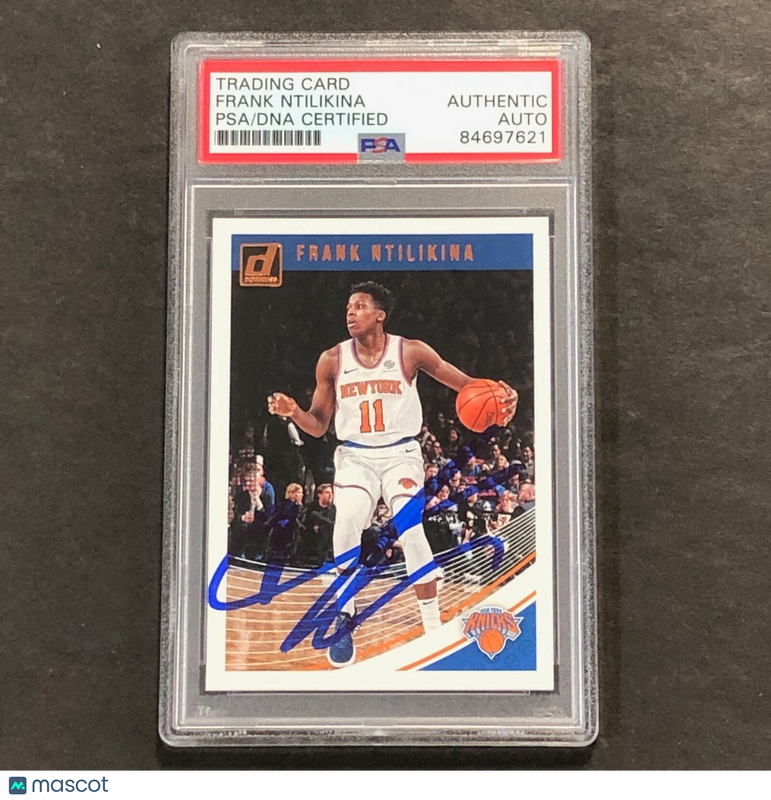 2018-19 Panini Donruss #57 Frank Ntilikina Signed Card AUTO PSA Slabbed Knicks