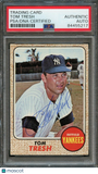 1969 TOPPS #212 TOM TRESH Signed Card PSA Slabbed Auto Yankees