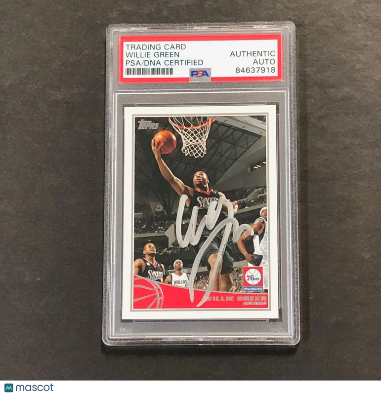 2009-10 Topps Basketball #232 Willie Green Signed Card AUTO 10 PSA Slabbed 76ers