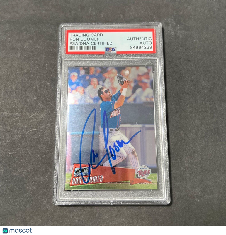 2000 Topps Stadium Club #31 Ron Coomer Signed Card AUTO PSA Slabbed Twins