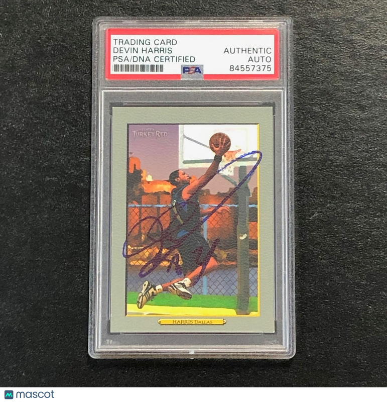2006-07 Topps Turkey Red #89 Devin Harris Signed Card AUTO PSA Slabbed Mavericks