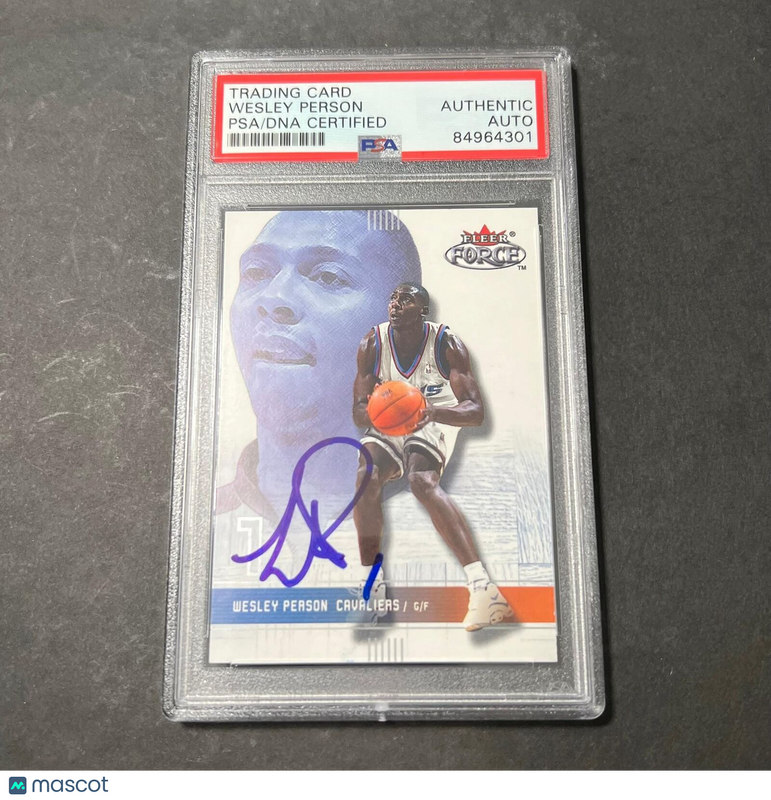 2001-02 Fleer Force #162 Wesley Person Signed Card AUTO PSA Slabbed Cavaliers