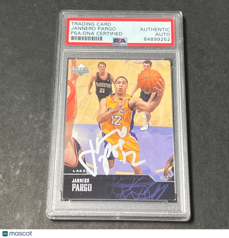 2003-04 Upper Deck #120 Jannero Pargo Signed Card AUTO PSA Lakers