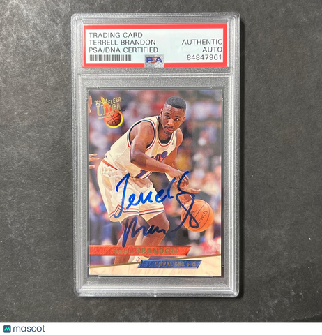 1993 Fleer Ultra #35 Terrell Brandon Signed Card AUTO PSA/DNA Slabbed Cavs
