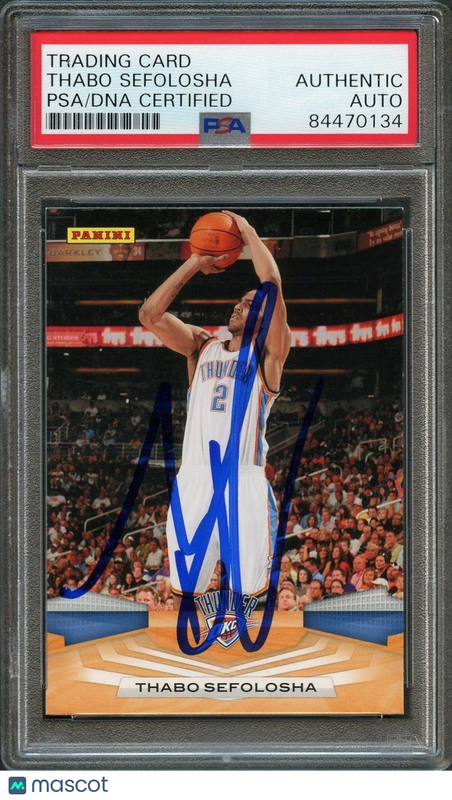 2009 Panini #235 Thabo Sefolosha Signed Card Auto PSA/DNA Slabbed Thunder