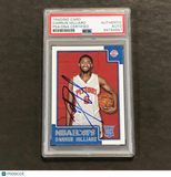 2015-16 NBA Hoops #297 Darrun Hilliard Signed Card AUTO PSA Slabbed RC Pistons