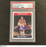 2017-18 NBA Hoops #92 Tomas Satoransky Signed AUTO PSA Slabbed RC Wizards