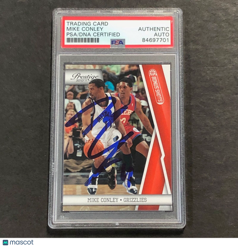 2010-11 Panini Prestige #54 Mike Conley signed Auto Card PSA/DNA Slabbed Grizzli