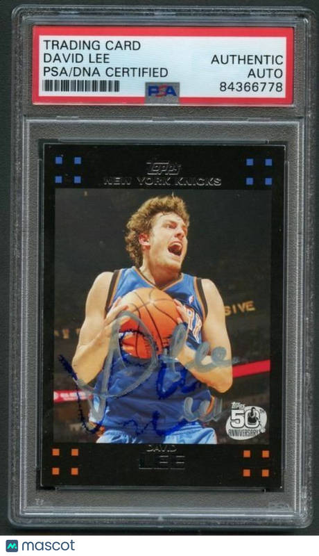 2007-08 Topps #42 David Lee Signed Card AUTO PSA Slabbed