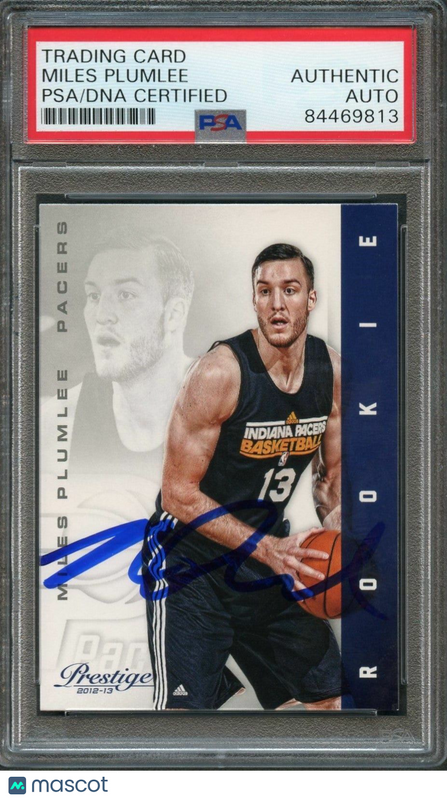 2012-13 Panini Prestige #225 Miles Plumlee Signed Rookie Card AUTO PSA Slabbed R