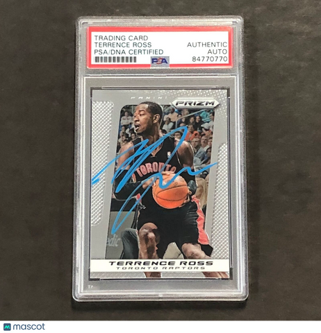 2013-14 Panini Prizm #121 Terrence Ross Signed Card AUTO PSA Slabbed Raptors