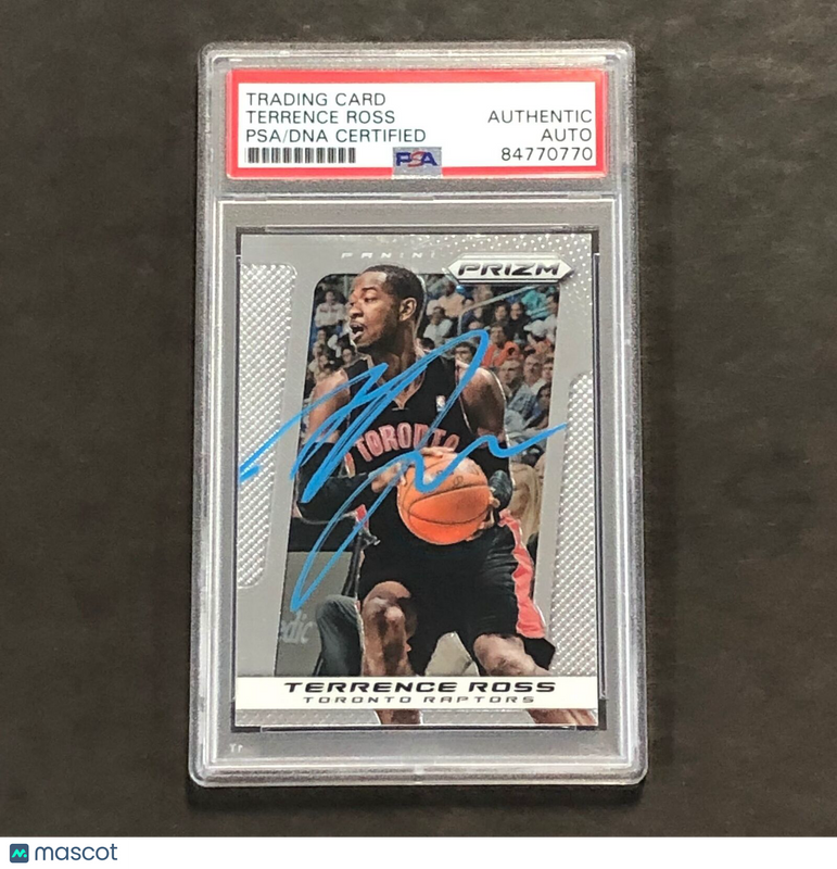 2013-14 Panini Prizm #121 Terrence Ross Signed Card AUTO PSA Slabbed Raptors