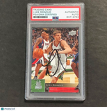 2009-10 Upper Deck #100 Luke Ridnour Signed Card AUTO PSA Slabbed Bucks
